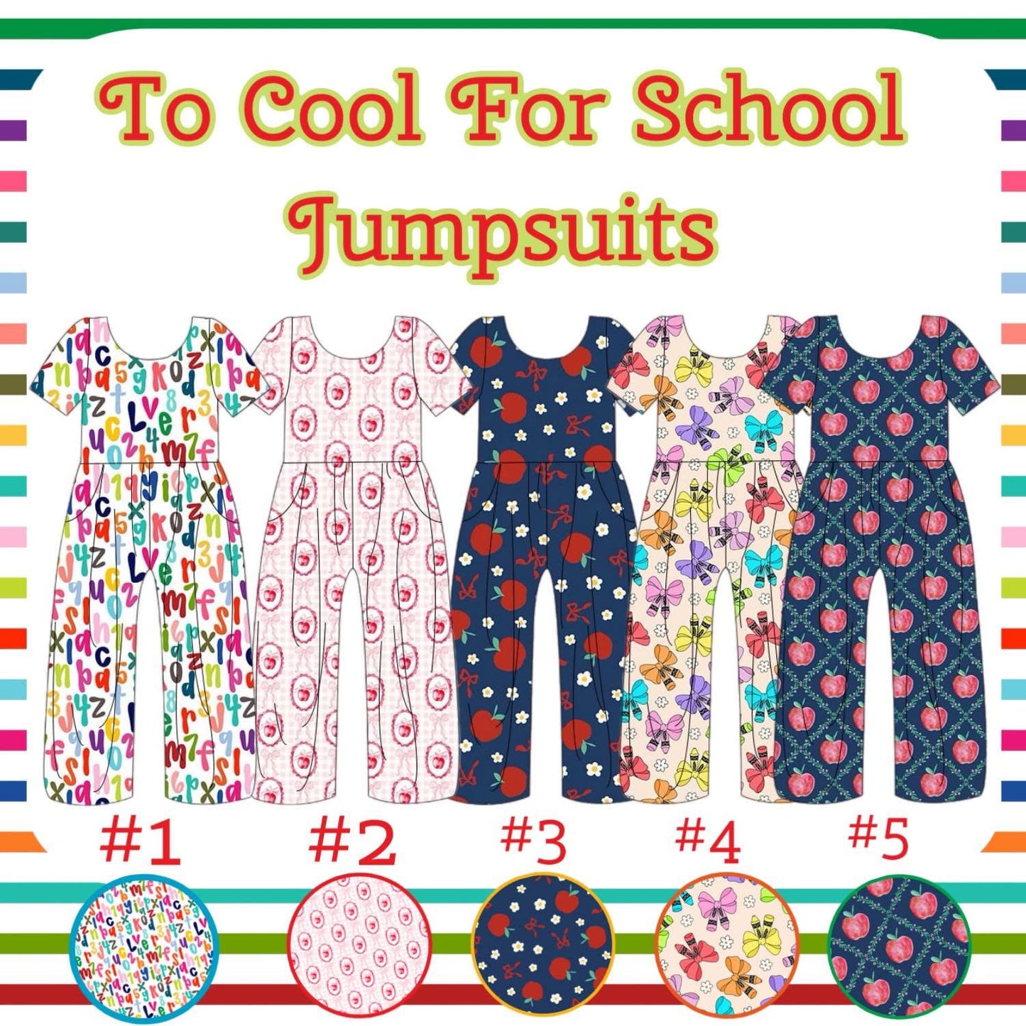 READY TO SHIP - TO COOL FOR SCHOOL JUMPSUITs