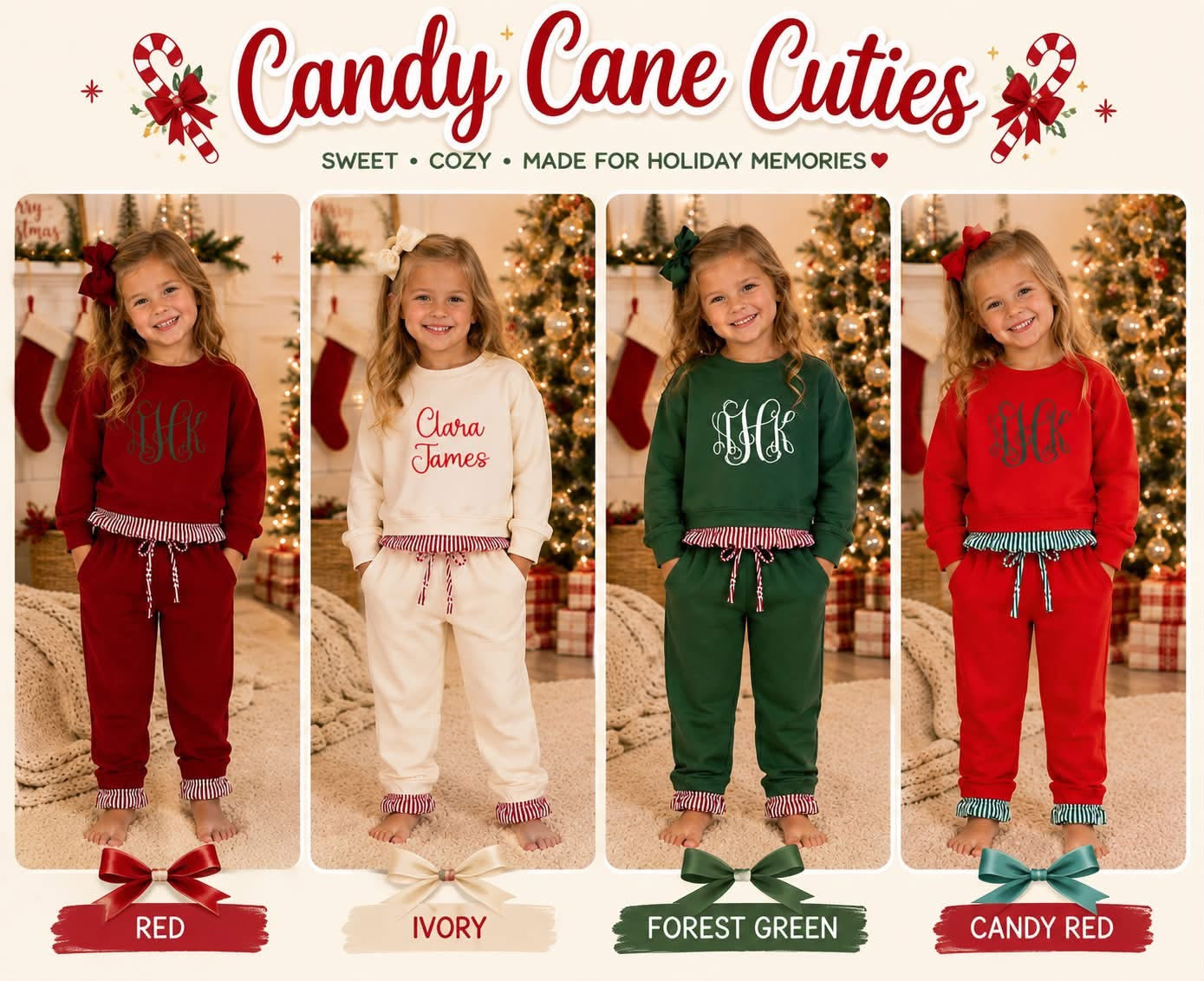 PREORDER | CANDY CANE CUTIES CHRISTMAS TRIM SETS