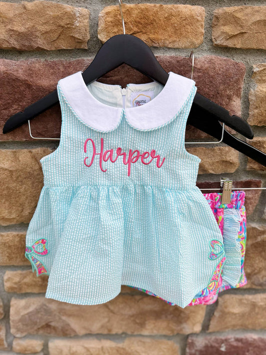 READY TO SHIP - SHORT SET WITH SIDE BOWS
