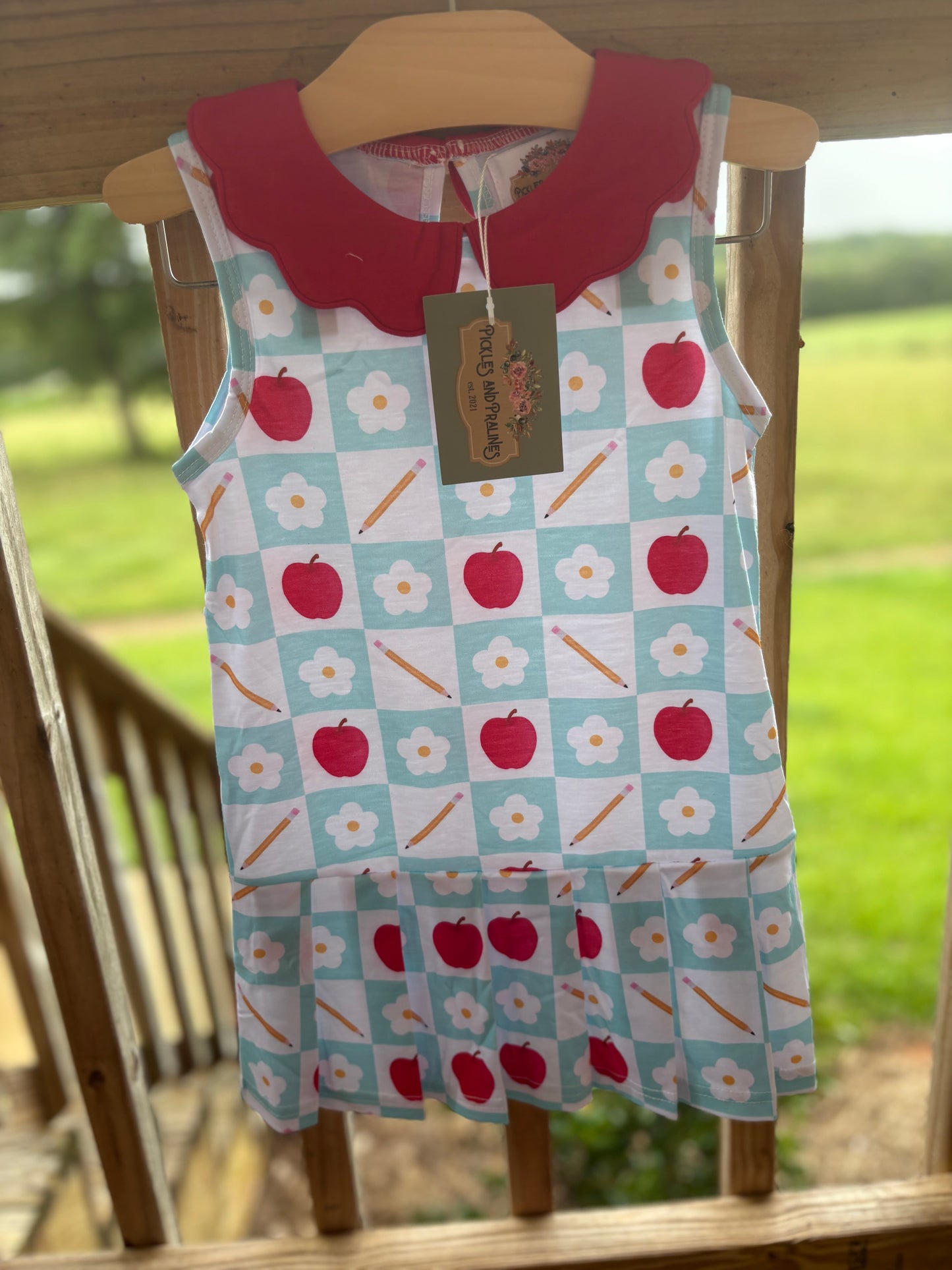 READY TO SHIP | FIRST DAY OF SCHOOL floral and pencil