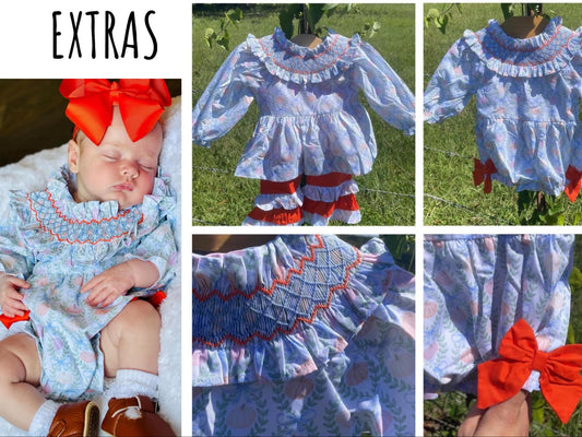 READY TO SHIP | TRELLIS PUMPKIN HAND SMOCKED