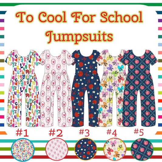 READY TO SHIP - TO COOL FOR SCHOOL JUMPSUITs