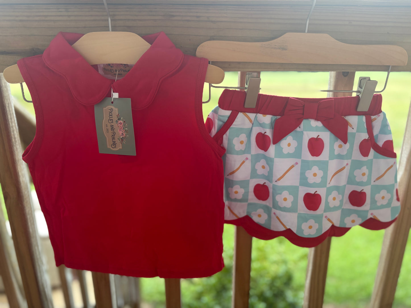READY TO SHIP | FIRST DAY OF SCHOOL floral and pencil