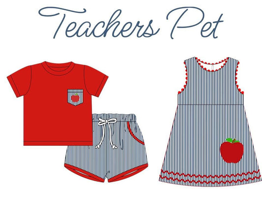 READY TO SHIP | TEACHERS PET SEERSUCKER AND RIC RAC