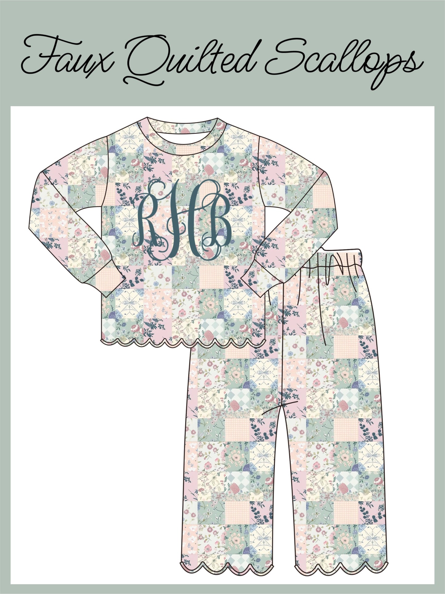 PREORDER | FAUX QUILTED SCALLOPS