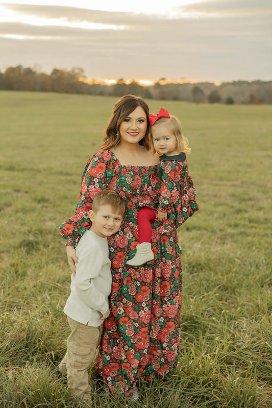 READY TO SHIP | CHRISTMAS IN THE SOUTH MAXI DRESS (ADULTS)