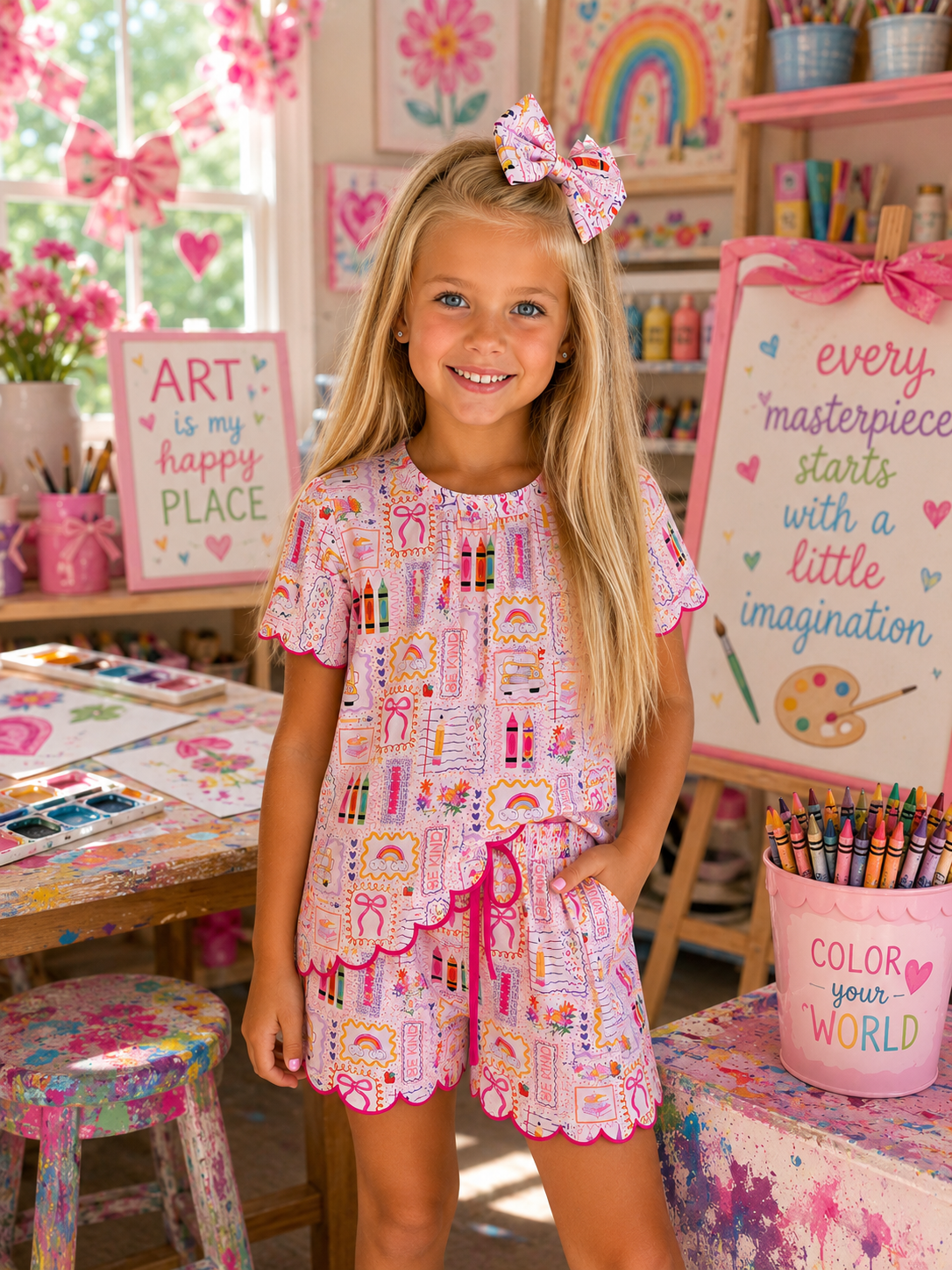 READY TO SHIP | PREPPY GIRL BACK TO SCHOOL SCALLOPS