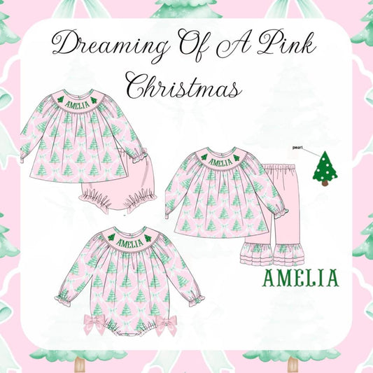 WHOLESALE SMOCK PREORDER| DREAMING OF A PINK CHRISTMAS